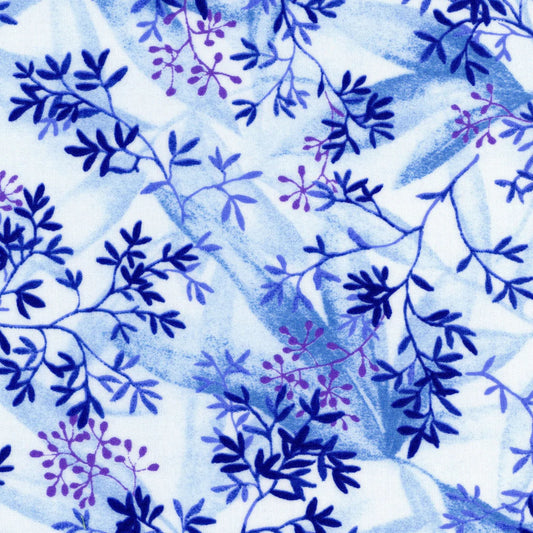 Delicate leaves on color background