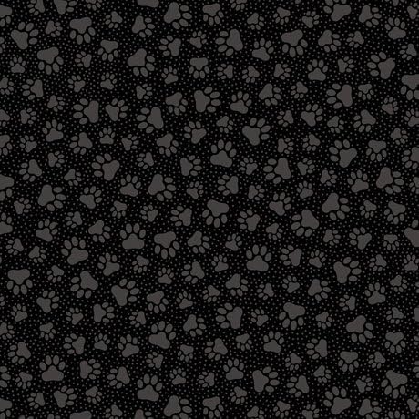 Paw Prints on black