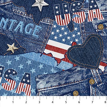 Denim with Patriotic designs